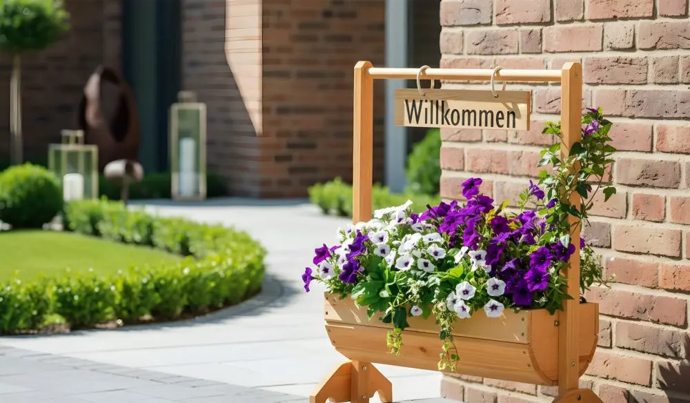 Blumentrog aus Holz für Balkon und Terrasse