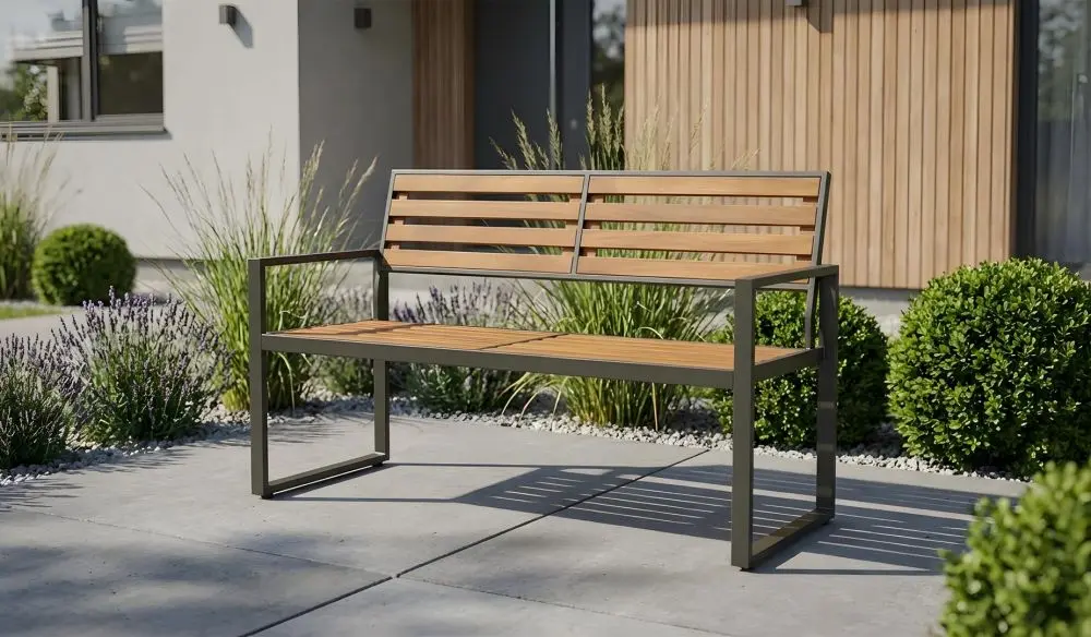 Gartenbank Stahl und Akazie online kaufen