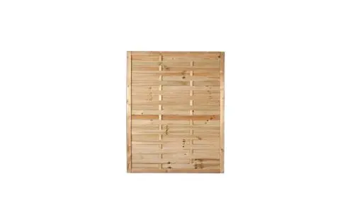 Ein verkürztes Sichtschutzelement mit einem Maß von: ca. 120 x 150cm aus druckimprägniertem Holz