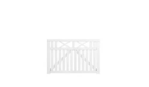 Das breite Tor der Gartenzaunserie Vinesse, 150 x 98 cm, breites Tor, Weiß
