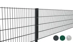 Kinderleicht konfiguriert, schnell geliefert und einfach montiert: Das 8/6/8 Doppelstabzaun Komplettset Maxi enthält alle Komponenten, die Sie für den Aufbau benötigen