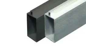 Start- und Abschlussset mit 179 x 2 x 4 cm Aluminiumleisten in Anthrazit oder Silber