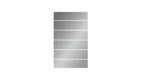 ESG-Zaunelement mit satiniertem Streifendekor, 8 mm. Gut kombinierbar mit unseren WPC-Zäunen