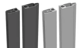Alu Adapterleiste zur Montage von Glas oder Lochblechelementen - 180 cm lang - 2 teilig - mit Bürstendichtung