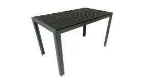 Der Alu Gartentisch ist in zwei Größen erhältlich: mit quadratischer 70 x 70 cm Tischplatte für zwei Personen und rechteckiger 70 x 125 cm Tischplatte für vier Personen