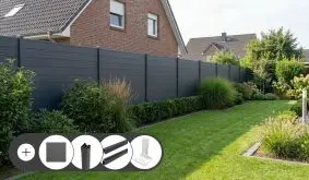 Alu Sichtschutzwand Komplettset Malmö