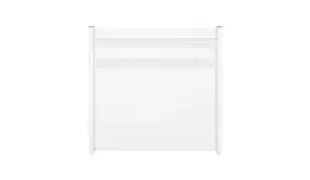 Die Module dieser Zaunserie gibt es wahlweise in den Breiten von 120 x 180 oder 180 x 180 cm in anthrazit oder weiß.