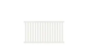 Gartenzaun mit 10 Jahren Grantie auf UV-Beständigkeit. Aluminium, 200 x 110 cm, weiß (RAL 9016) inkl. Montageset