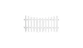 Aluminiumgartenzäune Neuhausen mit dem Maße: 185 x 80 auf 70 cm. Mit einem Unterbogenverlauf. Farbe: Weiß.