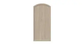 Schmales Zaunfeld mit Hochbogen in dem Maß 90 x 180 auf 195 cm in Sheffield Oak 