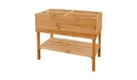 Das Balkon Kräuterbeet verfügt über 4 gleich große Fächer und eine praktische Ablagefläche. Mit einem Maß von ca. 100 x 50 x 80 cm ist es für Balkone ideal