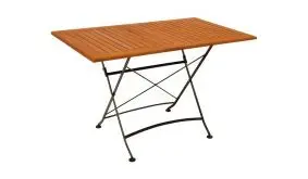 Stilvolle Flexibilität für 4 Personen bietet der klappbare 120 x 70 x 74 cm Biergartentisch aus Eukalyptus