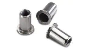 Für M8 x 40 Schrauben: Blindnietmutter M8 aus verzinktem Stahl mit Flachkopf