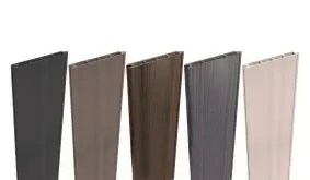 Die 180 x 15 x 1,9 cm BPC Lamellen sind in acht Farben erhältlich