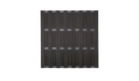 180 x 180 cm Lamellenzaun aus wetterfestem BPC (Bamboo Polymer Composite). Farbe: Anthrazit