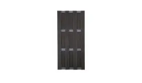 Anthrazitfarbener BPC Lamellenzaun mit Aluminium-Querriegeln. Maß: 84,3 cm
