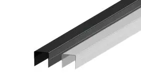 Für einen schönen Abschluss: 180 cm BPC Lamellenzaun Abdeckleiste aus beschichtetem Alu in Silber und Anthrazit