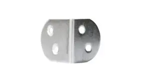 Das BPC Lamellenzaun Befestigungsset enthält acht L-Winkel aus Edelstahl plus Schrauben