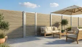 BPC Schallschutzwand in Amethystgrau