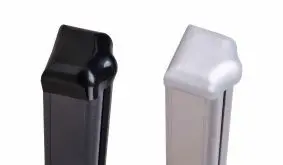 Wandanschlussleiste für BPC Steckzäune aus pulverbeschichtetem Aluminium in den Farben Anthrazit und Silber