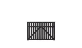 Das 150 cm breite Country Tor ist doppelt farbgrundiert in der Farbe Schwarz un dhat einen extra starken 44 x 90 mm Rahmen