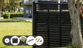 Decora Zaun Schwarz Komplettset
