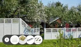 Decora Zaun Weiß Komplettset