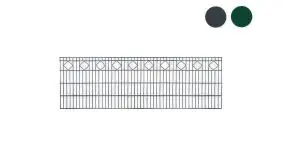 Die 6/5/6 mm Gittermatten Deluxe mit Karoreihe gibt es mit grüner und anthrazitgrauer Pulverbeschichtung