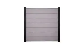 Kompletter Bausatz aus 7 wetterfesten BPC Lamellen in Bi-Color Weiß inkl. Abschlussleiste. Maß: 180 x 180 cm