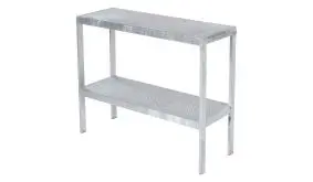 Moderner Gärtnertisch aus feuerverzinktem Stahl. Die Regale sind mit perforierten Löchern verarbeitet. Schnelle Lieferung ✔ Kauf auf Rechnung ✔ Große Auswahl ✔