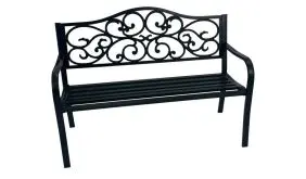 Die 127 x 63 x 85 cm Garten Metallbank Ravenna verbindet klassische Eleganz mit alltagstauglicher Robustheit