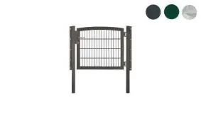 Die einflügelige 1000 mm Stabmattenzaun Tür ist in vier Größen erhältlich: 600, 800, 1000 und 1200 mm