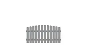 Pflegeleichte Gartenzäune aus Kunststoff. 180 x 80 auf 90 cm, grau (RAL 7056), Edelstahl verschraubt, inkl. Montageset und Bohrer