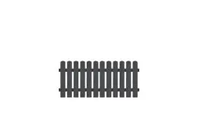 Pflegeleichter Gartenzaun Kunststoff aus Vollkunstofflatten und Aluminiumquerriegel, 180 x 80 cm, anthrazit (RAL 7016)