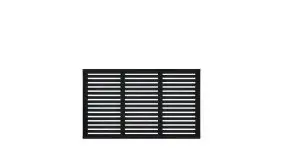 180 x 107 cm - Farbe: Schwarz, Sichtschutzzaunelement aus fungizid behandeltem und doppelt farbgrundiertem Kiefern- bzw. Fichtenholz