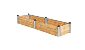 Das Hochbeet Pipe aus Lärchenholz ist ein vorzeigliches Naturprodukt, es wird unbehandelt an Sie in dem Maß 270 x 80 x 36 cm geliefert.