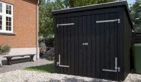 Schützen Sie Ihr Eigentum: Höhere Sicherheitsbedürfnisse befriedigt der 229 x 218 x 167/218 cm Geräteschuppen mit Doppeltor