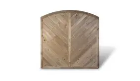 Sichtschutzwand mit Bogen. Druckimprägnierte Fichte. 180x180/160cm. Stuttgart Massiv