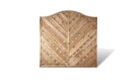 180 x 160 auf 180 cm Holzsichtschutz Krone