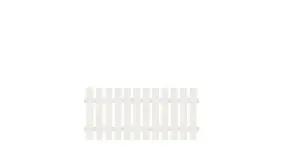 Kunststoff Gartenzaun mit 10 Jahre Garantie auf UV-Beständigkeit. Querriegel haben ein Maß von 20 x 60 mm