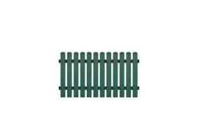 Vollkunstofflatten und Aluminiumquerriegel, 180 x 100 cm, grün (RAL 6012), Edelstahl verschraubt, inkl. Montageset und Bohrer