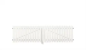 300 x 80 cm Kunststoffgartenzaun Doppeltor