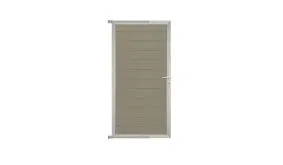 WPC Gartentor Laboe in Antique mit silbernem Rahmen, ca. 90 x 172 cm