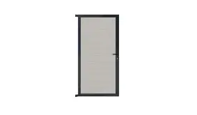 WPC Gartentor Laboe in Beige mit anthrazitfarbenem Rahmen, ca. 90 x 172 cm