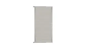 WPC Gartentor Laboe in Beige mit silbernem Rahmen, ca. 90 x 172 cm