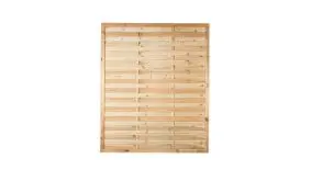 Ein Zaunelement mit dem Maß: 150 x 180cm und einer Lamellenstärke von ca. 5 x 60 mm