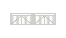 Fortlaufend im gleichen Design und mit verstärktem Torrahmen: Das Doppeltor mit dem Maß von 300 x 80 cm ist für eine lange Verwendung.