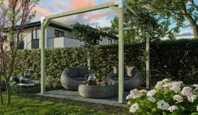 Für Ihr Projekt: Mit dem Pergola Holz Bausatz lassen sich rund ums Haus viele individuelle Ideen verwirklichen