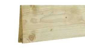Das Profilbrett Klink mit dem Maß: 27/7 x 140 mm x 177 cm. Aus druckimprägnierter Ficht gefertigt.