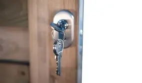 Profilzylinder 40/40 aus chromiertem Edelstahl für die Zaunserie Bremen, inklusive 3 Schlüssel 